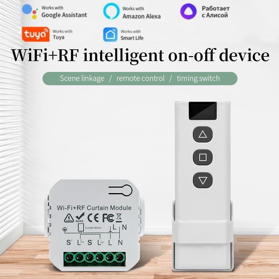 Tuya WiFi Smart Curtain Switch Roller Blinds Shutter Module 433 МГц RF Remote Control работает с Alexa Google Home Assistant
Tuya WiFi Smart Curtain Switch Roller Blinds Shutter Module 433 МГц RF Remote Control работает с Alexa Google Home Assistant