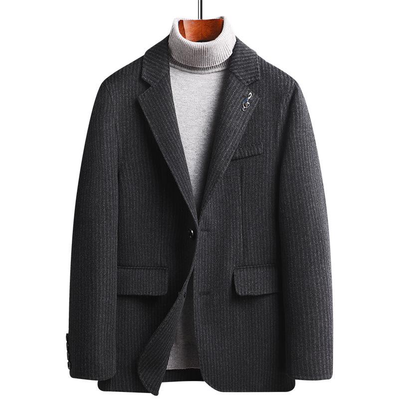 Осенне-зимний двусторонний шерстяной костюм ручной работы, полосатый шерстяной костюм, мужской толстый кашемировый костюм, пиджак из низи для мужчин 3XL
Осенне-зимний двусторонний шерстяной костюм ручной работы, полосатый шерстяной костюм, мужской толстый кашемировый костюм, пиджак из низи для мужчин 3XL