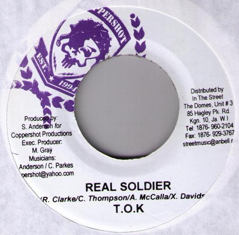 7inch Record T.O.K. - Real Soldier NONE Coppershot Musi 2005 Jamaica Reggae, Ska & Dub Used
7inch Record T.O.K. - Real Soldier NONE Coppershot Musi 2005 Jamaica Reggae, Ska & Dub Used