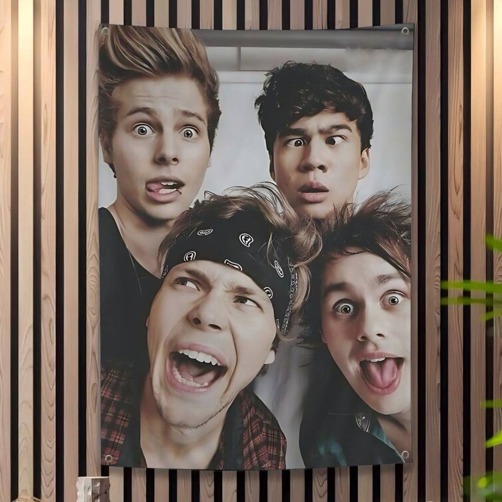 5 Band SSeconds Of SSummer Creative Pattern Hanging Flag Polyester Printed Banner Hand Pulled Flag 74x94cm(29x37in)
5 Band SSeconds Of SSummer Creative Pattern Hanging Flag Polyester Printed Banner Hand Pulled Flag 74x94cm(29x37in)