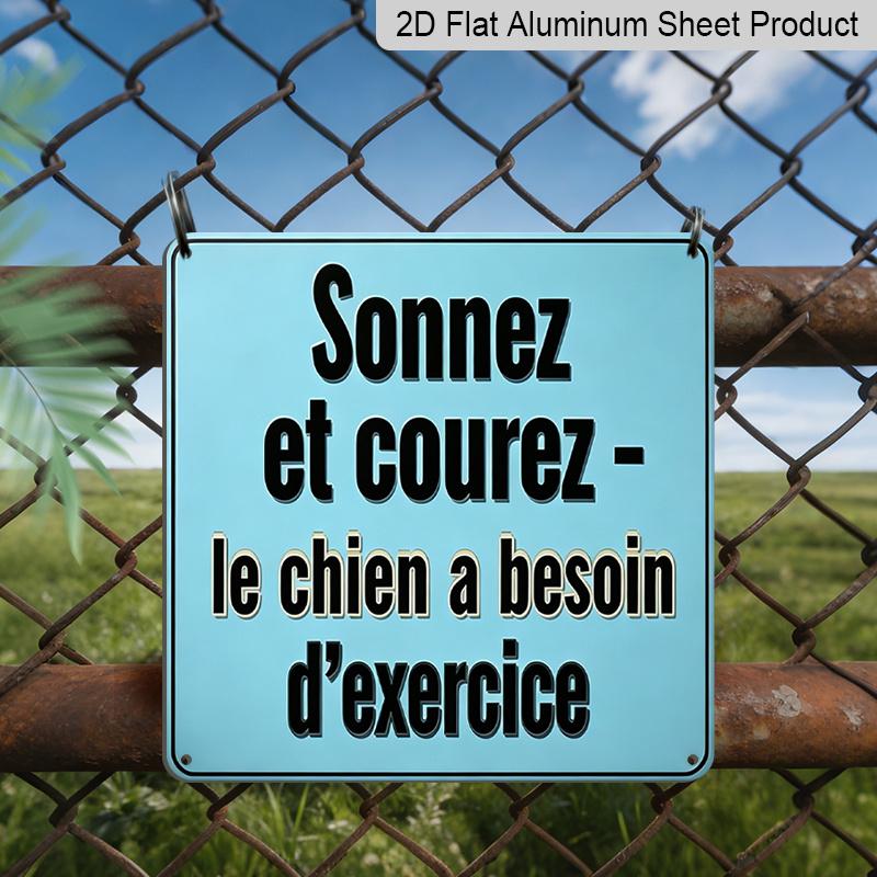 2D Flat, 1pc, Outdoor Wall Art, Funny Dog Exercise Sign, Sonnez Et Courez Wall Art, Entryway or Porch Decor, Rustic Farmhouse Style, Home Humor 20*20cm
2D Flat, 1pc, Outdoor Wall Art, Funny Dog Exercise Sign, Sonnez Et Courez Wall Art, Entryway or Porch Decor, Rustic Farmhouse Style, Home Humor 20*20cm