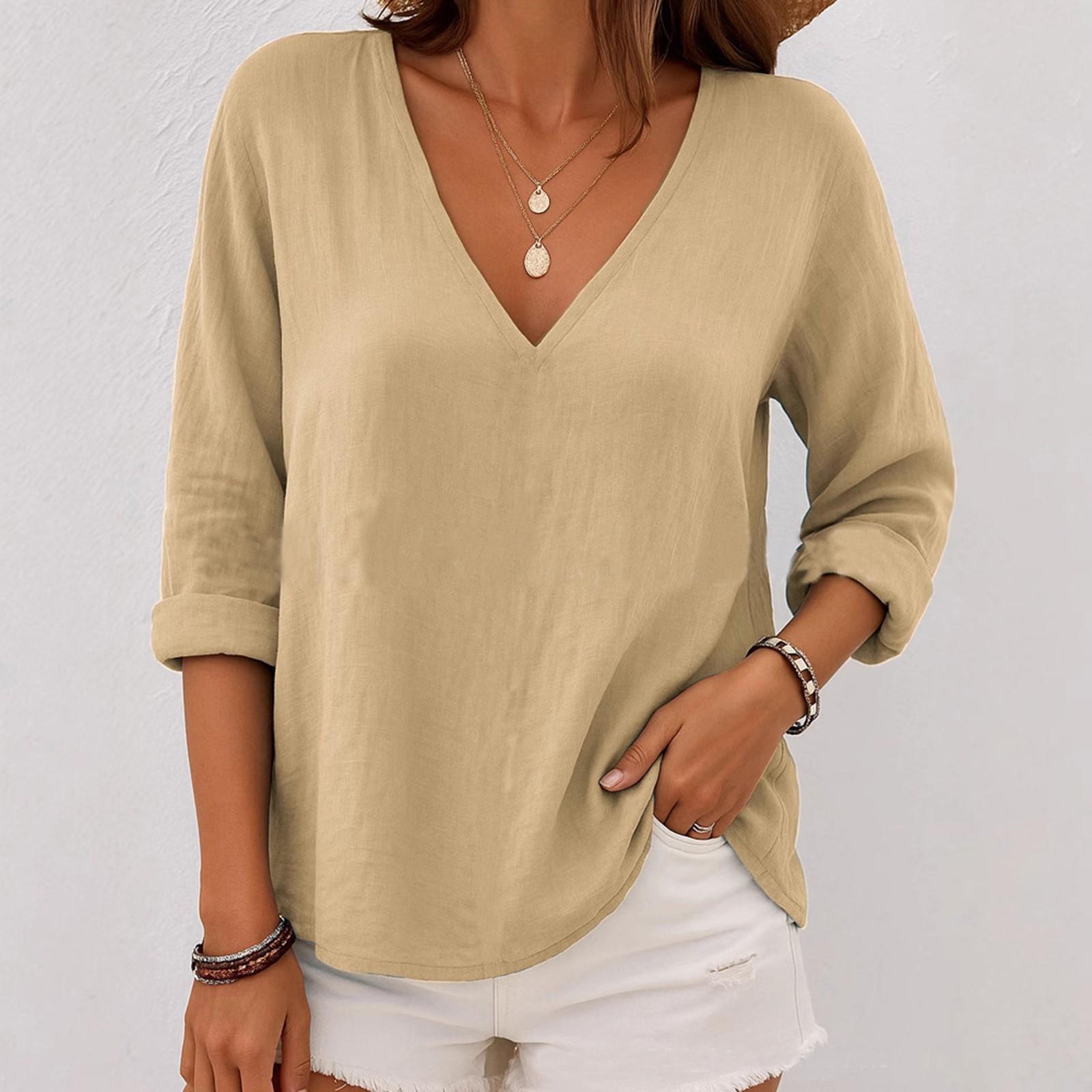 Women s Casual 3/4 Sleeve V-Neck Gradient Color Printed Cotton And Linen Top M хаки
Women s Casual 3/4 Sleeve V-Neck Gradient Color Printed Cotton And Linen Top M хаки