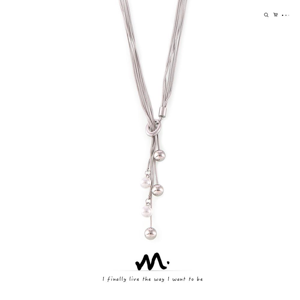 Trendy Multi-Layer Tassel Faux Pearl Pendant Necklace with OT Buckle and Stainless Steel
Trendy Multi-Layer Tassel Faux Pearl Pendant Necklace with OT Buckle and Stainless Steel