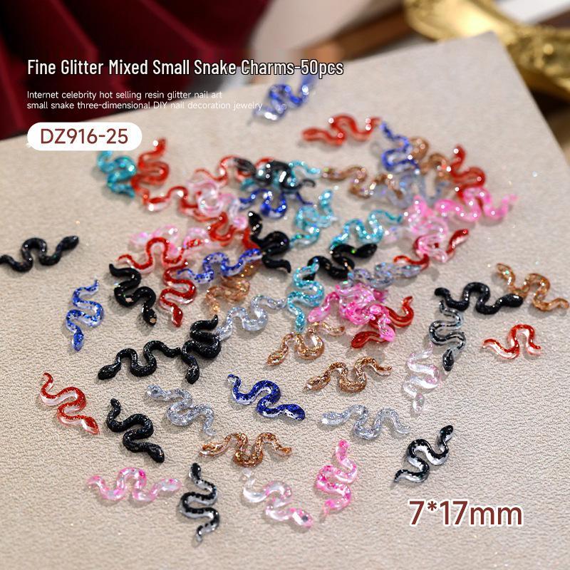 Мини Глиттерные Змеиные Нейл-Шармы - Супер Блестящие 3D Смоляные Цветные Украшения
Мини Глиттерные Змеиные Нейл-Шармы - Супер Блестящие 3D Смоляные Цветные Украшения