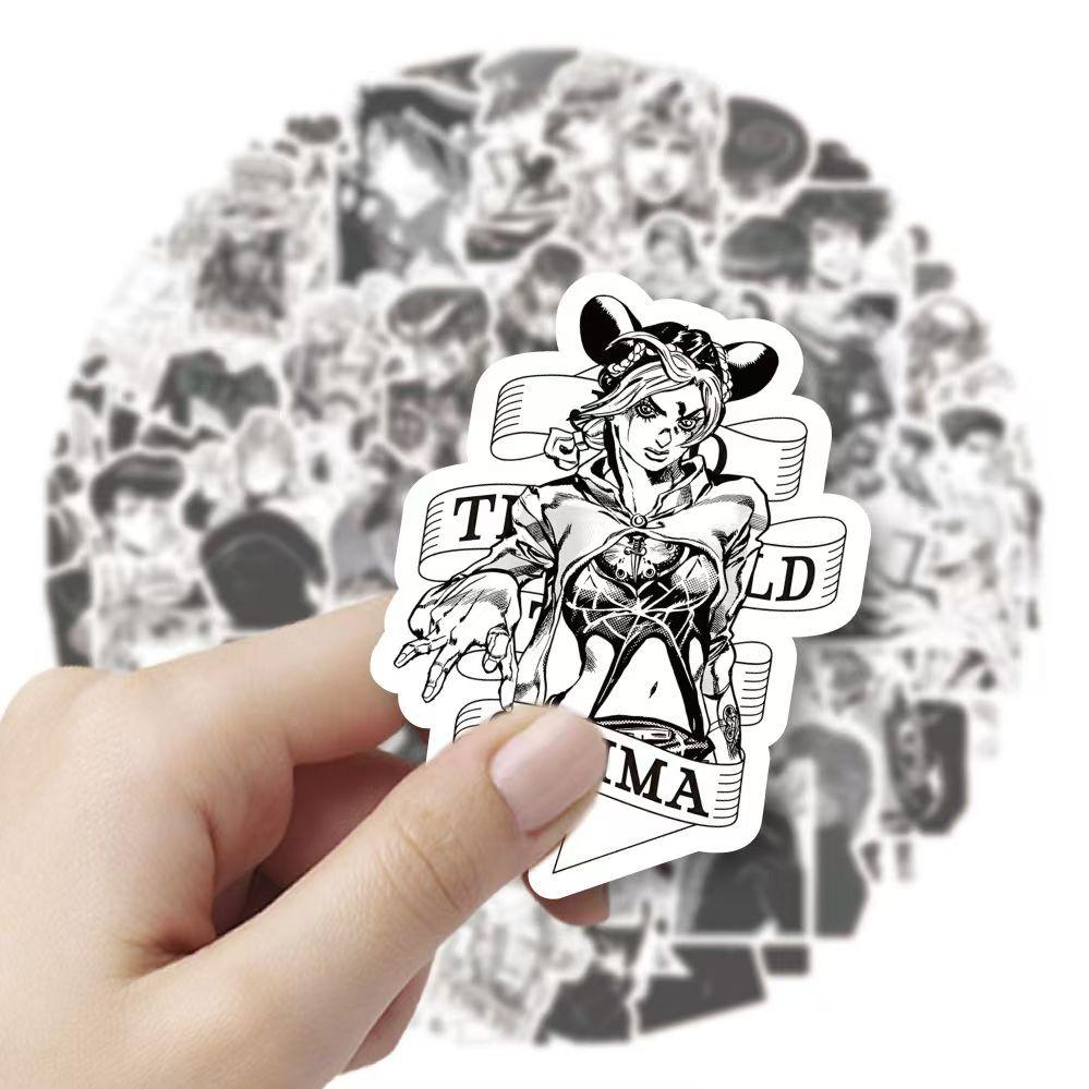 Черно-белые наклейки JoJo s Bizarre Adventure, 60 штук (не повторяется), водостойкий и солнцезащитный крем.
Черно-белые наклейки JoJo s Bizarre Adventure, 60 штук (не повторяется), водостойкий и солнцезащитный крем.