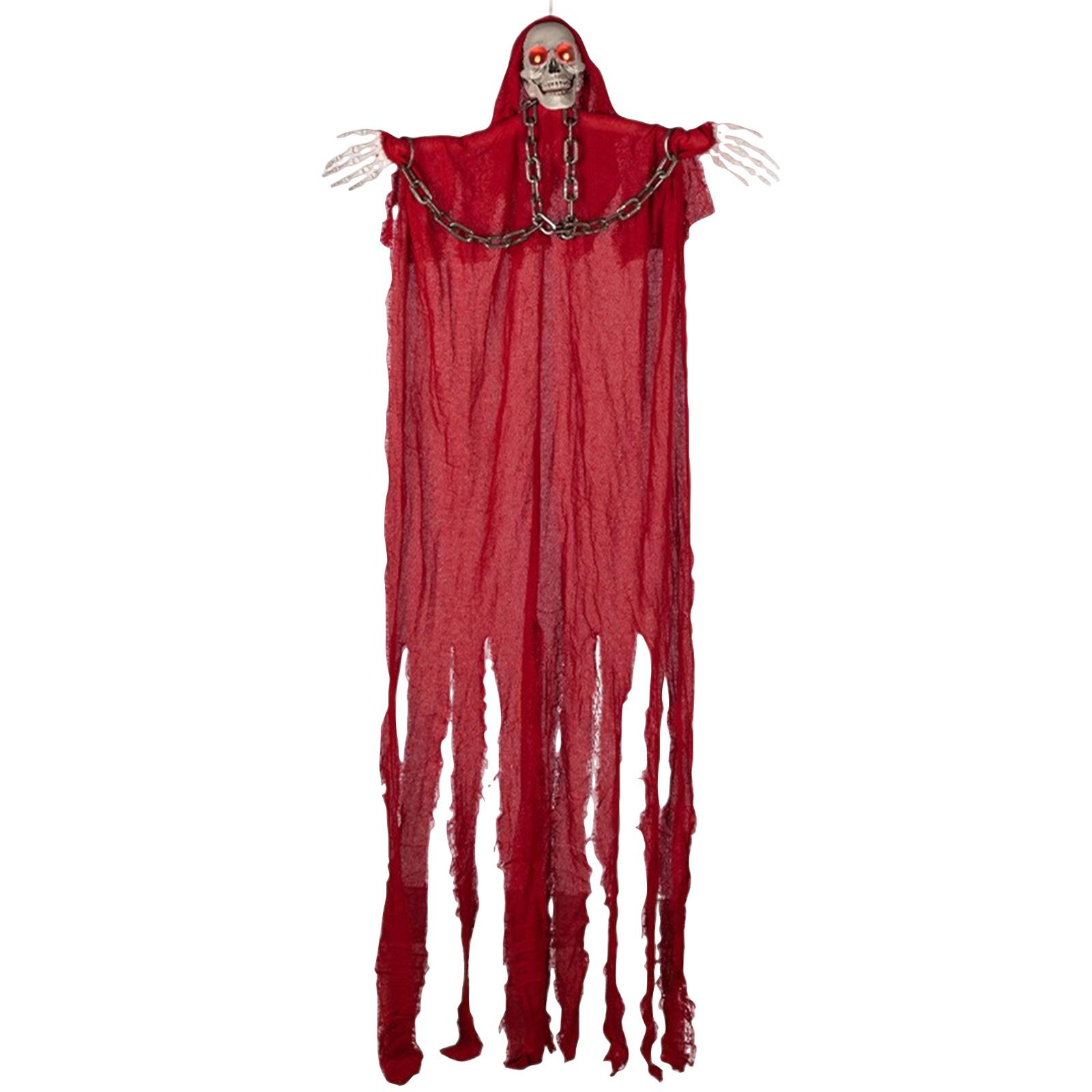 1PC Hanging Grim Reaper Skeletons Decor with Glow in Dark Waterproof Outdoor Halloween Props for Haunted House Party Supplies червоний
1PC Hanging Grim Reaper Skeletons Decor with Glow in Dark Waterproof Outdoor Halloween Props for Haunted House Party Supplies червоний