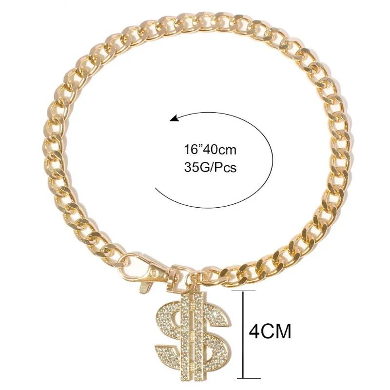 43 см Роскошное золотое ожерелье для собак Доллары Металлическая цепь Ошейник Аксессуары для домашних животных Товары для собак 43cm
43 см Роскошное золотое ожерелье для собак Доллары Металлическая цепь Ошейник Аксессуары для домашних животных Товары для собак 43cm