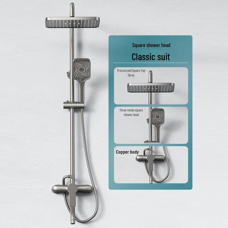MDNG Square Shower Faucet Set with 3 Functions
MDNG Square Shower Faucet Set with 3 Functions