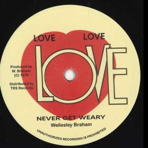 7inch Record WELLESLEY BRAHAM Never Get Weary Version TRSLV1 Love Love Love 1979 Europe Reggae Ska Dub
7inch Record WELLESLEY BRAHAM Never Get Weary Version TRSLV1 Love Love Love 1979 Europe Reggae Ska Dub