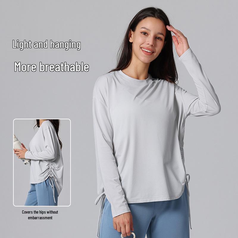 Women s Cloud-Feel Loose Long Sleeve Yoga Top with Ruched Waist, Drawstring, and Hip Coverage – Perfect for Autumn and Winter 8/L
Women s Cloud-Feel Loose Long Sleeve Yoga Top with Ruched Waist, Drawstring, and Hip Coverage – Perfect for Autumn and Winter 8/L