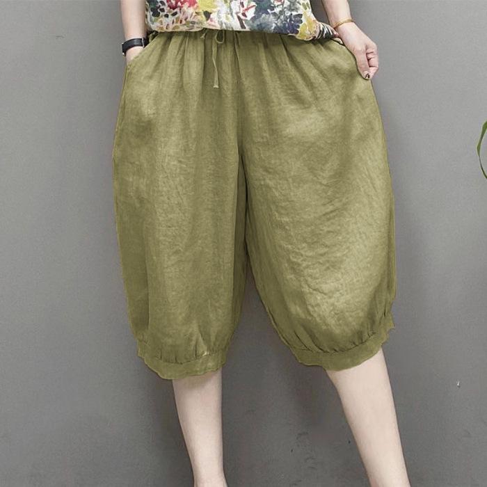 Ice Silk Cotton Linen Women s Wide-Leg Lantern Pants, 2026 Summer Loose Plus Size, Solid Color Fashionable Five-Point Shorts L - 100-115 jin зелёный
Ice Silk Cotton Linen Women s Wide-Leg Lantern Pants, 2026 Summer Loose Plus Size, Solid Color Fashionable Five-Point Shorts L - 100-115 jin зелёный