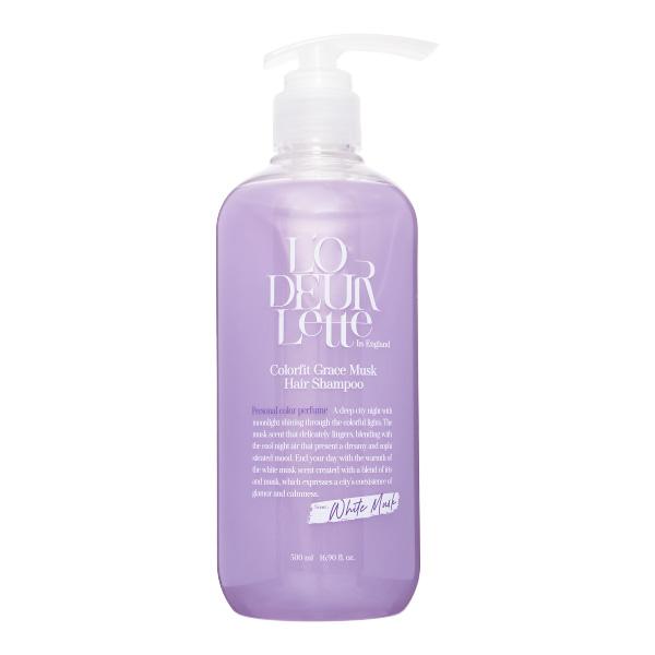 L ODEURLETTE IN ENGLAND COLOR FIT GRACE MUSK HAIR SHAMPOO Парфюмированный шампунь для волос c ароматом белого мускуса 500мл
L ODEURLETTE IN ENGLAND COLOR FIT GRACE MUSK HAIR SHAMPOO Парфюмированный шампунь для волос c ароматом белого мускуса 500мл