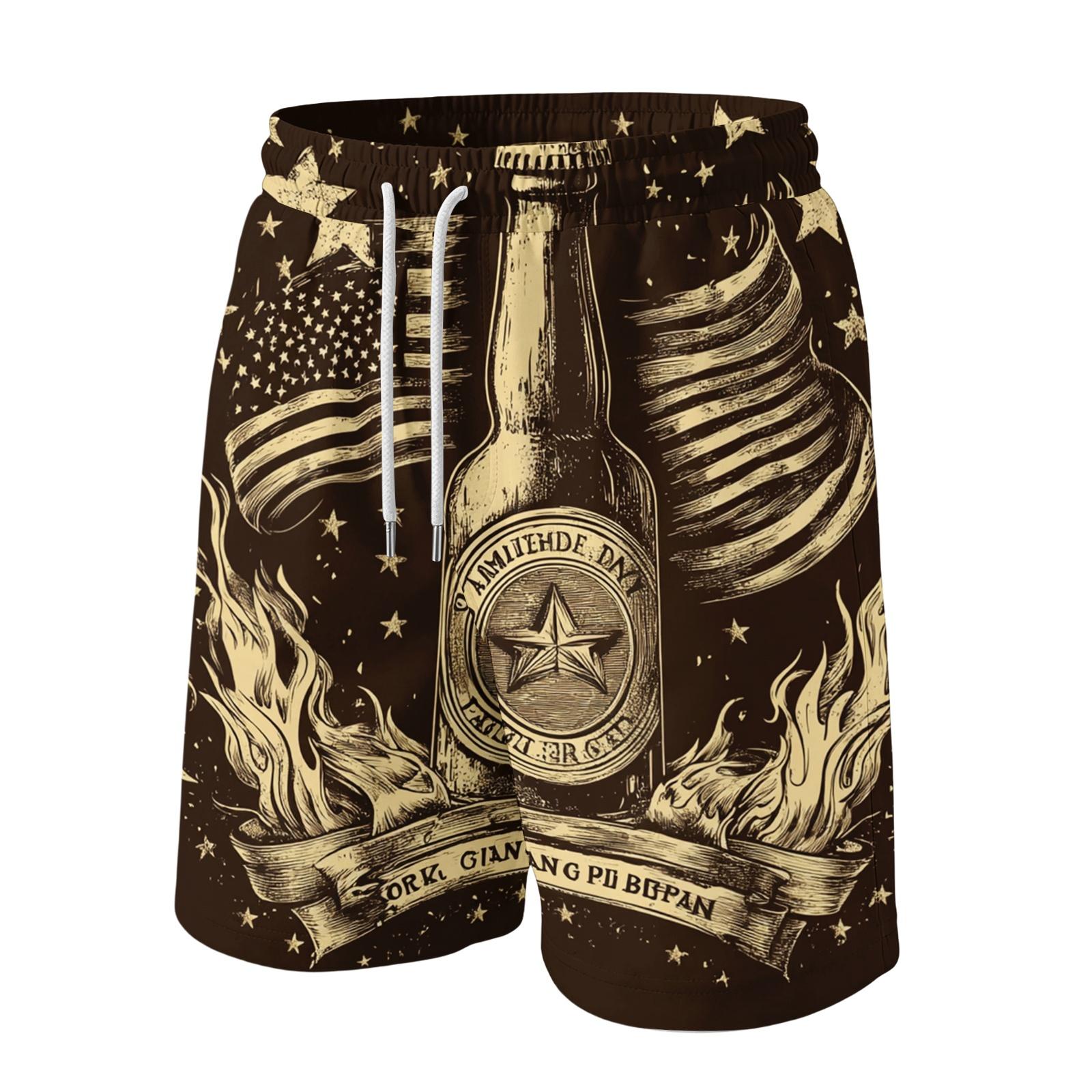 Men Drawstring Waist Casual Shorts with Flag Print and Lettering Comfortable Relaxed Fit for Everyday Wear M
Men Drawstring Waist Casual Shorts with Flag Print and Lettering Comfortable Relaxed Fit for Everyday Wear M