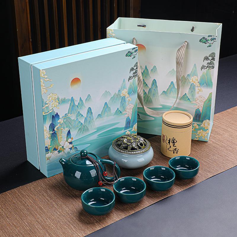 Креативный чайный сервиз Гуочао из керамики Сиши один чайник две чашки Ароматный путь Бизнес-подарок для мероприятия
Креативный чайный сервиз Гуочао из керамики Сиши один чайник две чашки Ароматный путь Бизнес-подарок для мероприятия