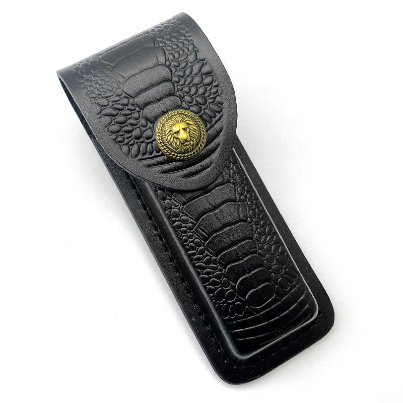 15-сантиметровий складний тримач для ножа з тисненою коров’ячою шкірою, кишеньковий чохол для ножа, шкіряний чохол, кобури для кемпінгових ножів, пряжка для ременя
15-сантиметровий складний тримач для ножа з тисненою коров’ячою шкірою, кишеньковий чохол для ножа, шкіряний чохол, кобури для кемпінгових ножів, пряжка для ременя