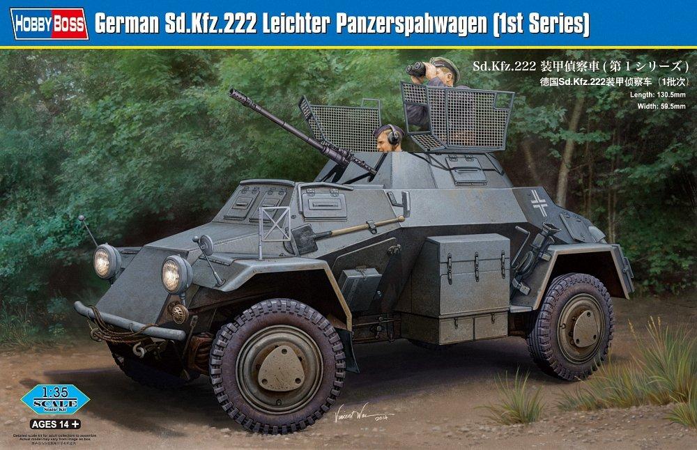 Hobby Boss Fighting Vehicle Series Armored Reconnaissance Vehicle 1st Series Plastic Model 1/35 Sd.Kfz.222
Hobby Boss Fighting Vehicle Series Armored Reconnaissance Vehicle 1st Series Plastic Model 1/35 Sd.Kfz.222