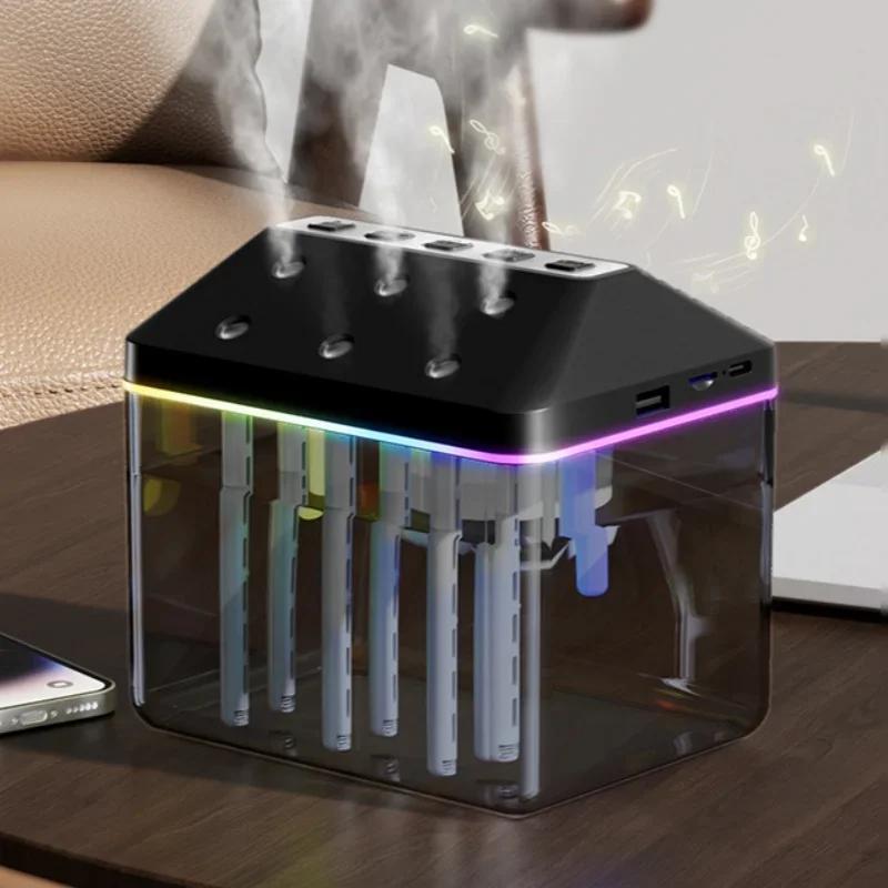 Новый Bluetooth-динамик и настольный увлажнитель воздуха, 900 мл, музыкальный увлажнитель с 6 насадками и красочной подсветкой для домашнего офиса
Новый Bluetooth-динамик и настольный увлажнитель воздуха, 900 мл, музыкальный увлажнитель с 6 насадками и красочной подсветкой для домашнего офиса