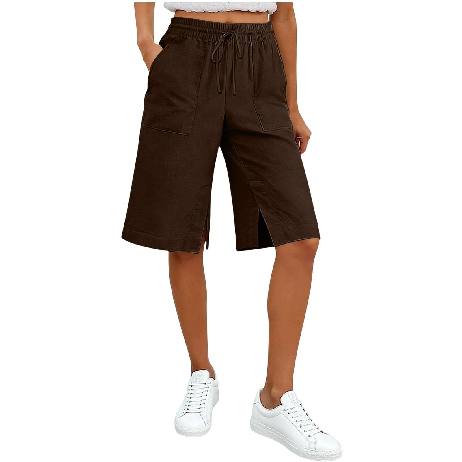 Women’s Drawstring Waist Knee Length Loose Fit Shorts with Side Slits and Elastic Waistband for Casual Daily Wear M кофейный
Women’s Drawstring Waist Knee Length Loose Fit Shorts with Side Slits and Elastic Waistband for Casual Daily Wear M кофейный