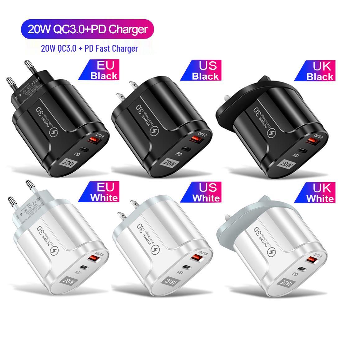 QC3.0+PD 20W Fast Charger - European, American, British Standards EU
QC3.0+PD 20W Fast Charger - European, American, British Standards EU
