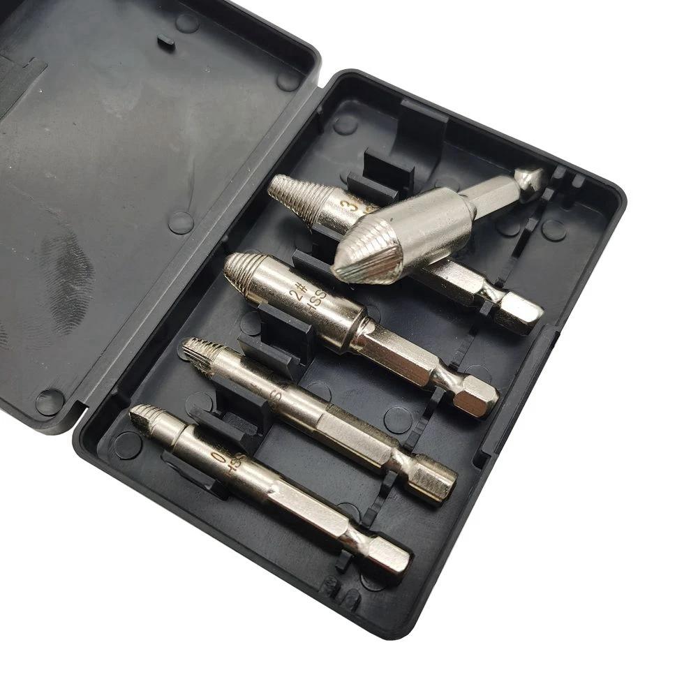 Набір з 5 шт. титанових екстракторів пошкоджених гвинтів, свердла для видалення зірваних, зламаних гвинтів, болтів, легко виймаються, набір інструментів для демонтажу
Набір з 5 шт. титанових екстракторів пошкоджених гвинтів, свердла для видалення зірваних, зламаних гвинтів, болтів, легко виймаються, набір інструментів для демонтажу