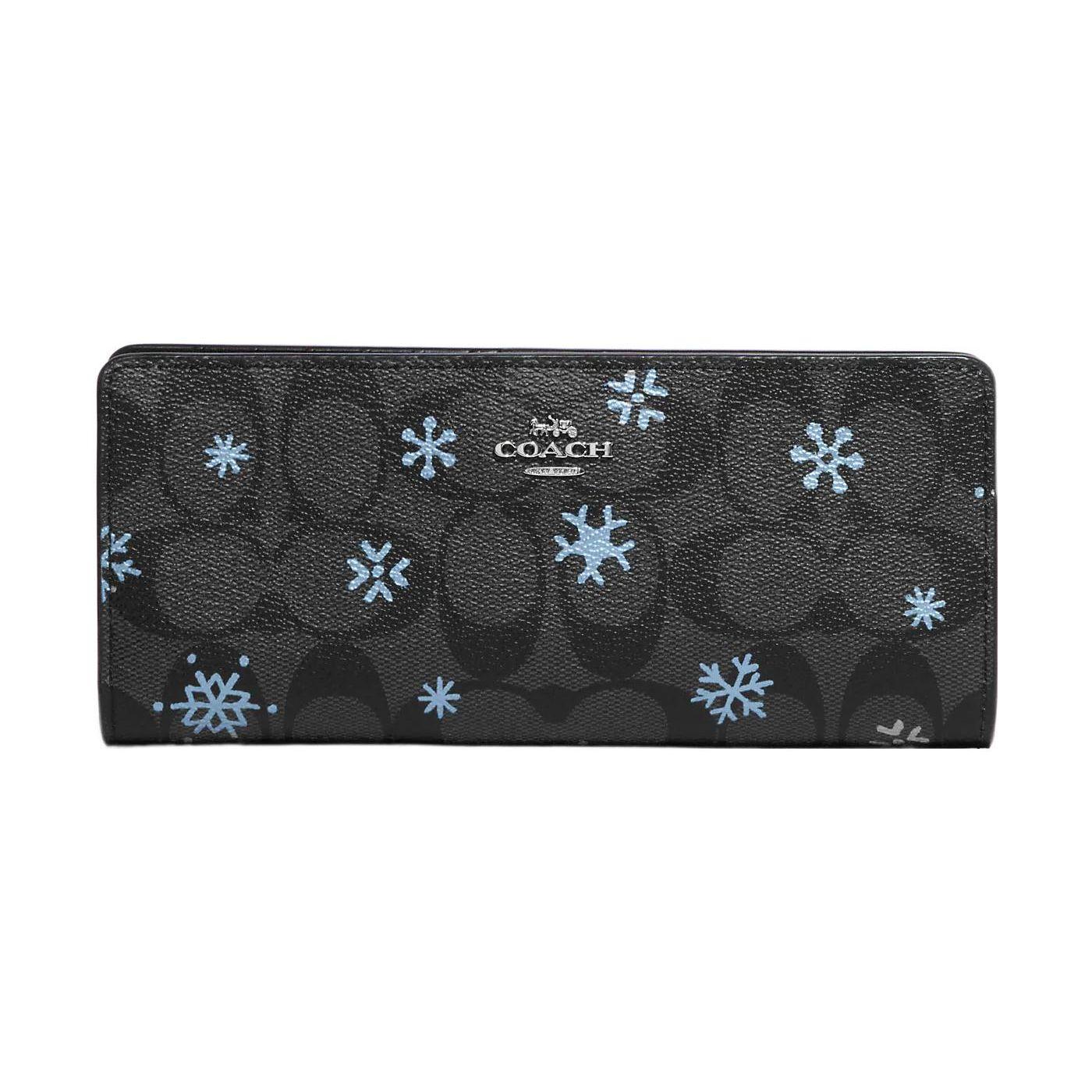 Coach Slim Wallet 19 Classic Monogram Snap Closure Snowflake Print Coated Canvas Smooth Leather Card Holder Wallet Women wallet Black CF329-SVV2W Basic Set (Bag+Dust Bag)
Coach Slim Wallet 19 Classic Monogram Snap Closure Snowflake Print Coated Canvas Smooth Leather Card Holder Wallet Women wallet Black CF329-SVV2W Basic Set (Bag+Dust Bag)