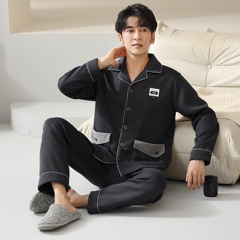 Pajamas Men S Spring And Autumn Thickened Cotton Long Sleeve Autumn And Winter Air Cotton Padded Dad Winter Sandwich Homewear L
Pajamas Men S Spring And Autumn Thickened Cotton Long Sleeve Autumn And Winter Air Cotton Padded Dad Winter Sandwich Homewear L