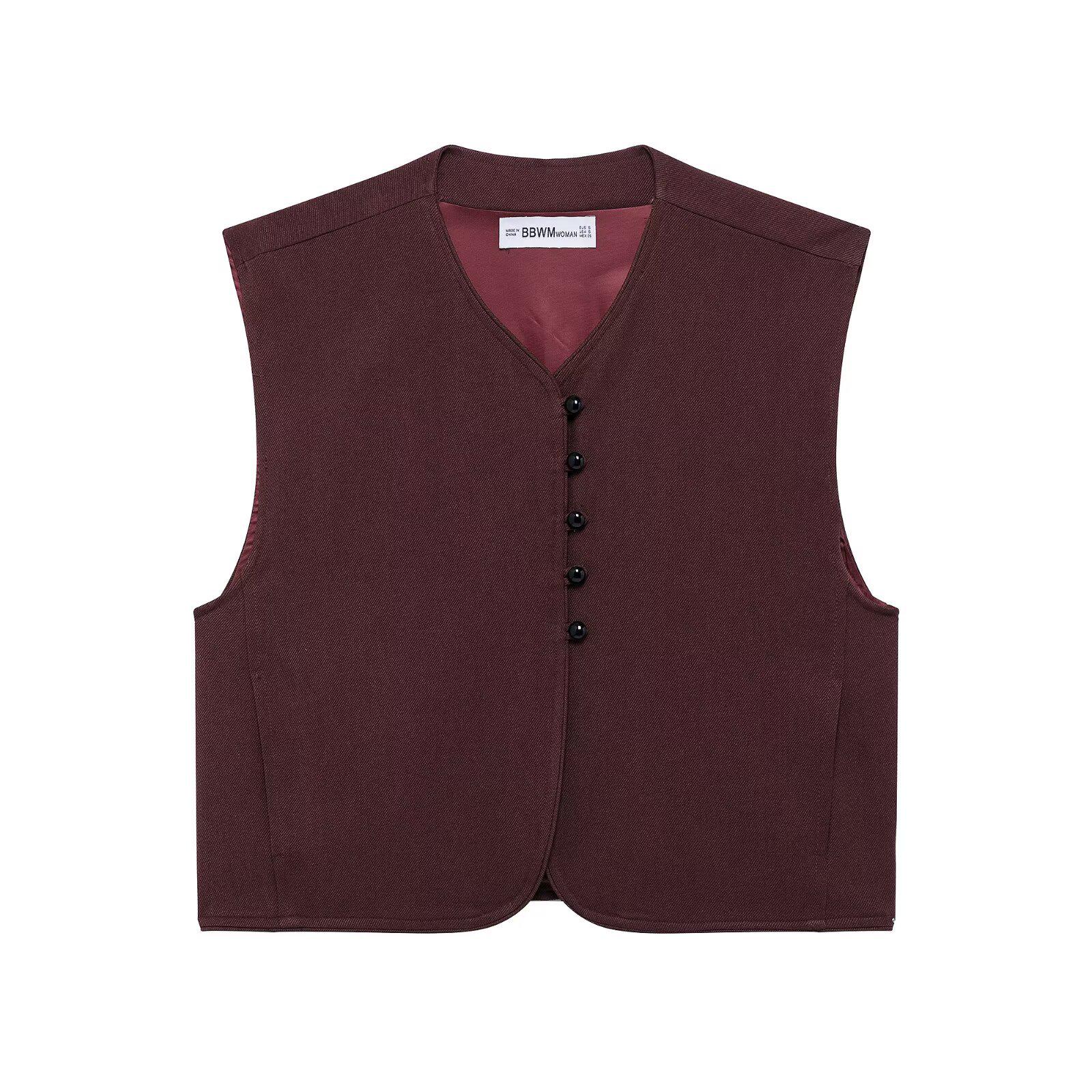 2025 European & American Spring Fashion V-Neck Sleeveless Single-Breasted Solid Color Vest for Women Large
2025 European & American Spring Fashion V-Neck Sleeveless Single-Breasted Solid Color Vest for Women Large
