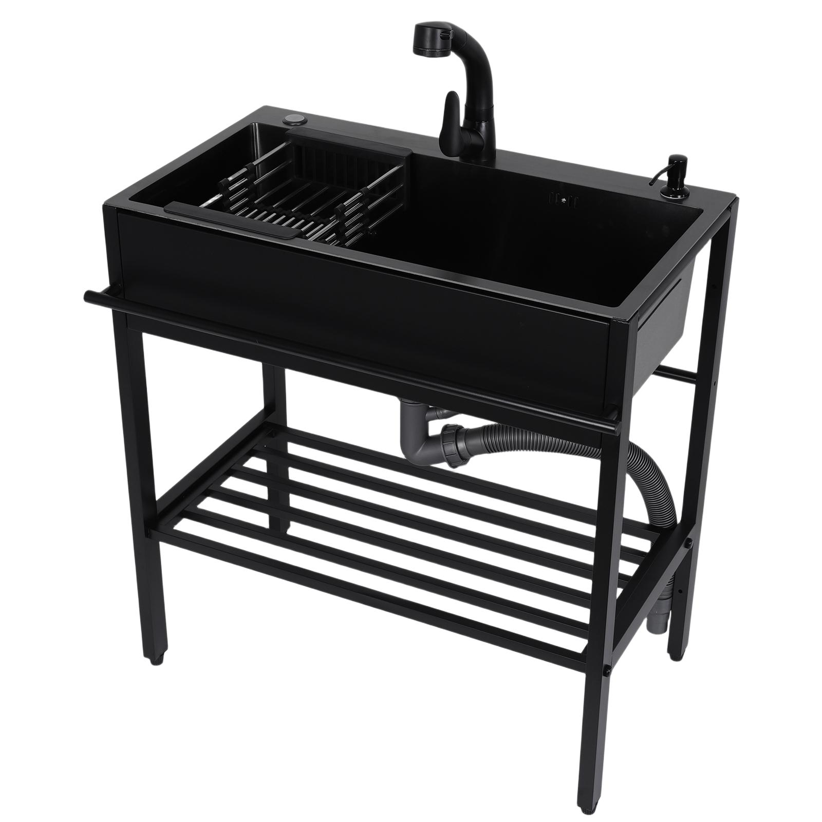 Kitchen Clean Sink Large Single Bowl Cup Washer Pure Tap Soap Dispenser 304 Stainless Steel for Bathrooms Garage Laundry Room
Kitchen Clean Sink Large Single Bowl Cup Washer Pure Tap Soap Dispenser 304 Stainless Steel for Bathrooms Garage Laundry Room