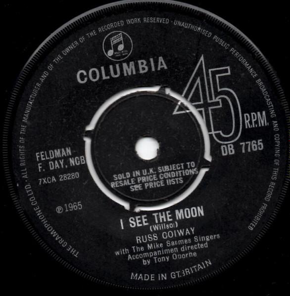 7inch Record RUSS CONWAY - I See The Moon DB7765 Columbia 1965 UK Pop Used
7inch Record RUSS CONWAY - I See The Moon DB7765 Columbia 1965 UK Pop Used