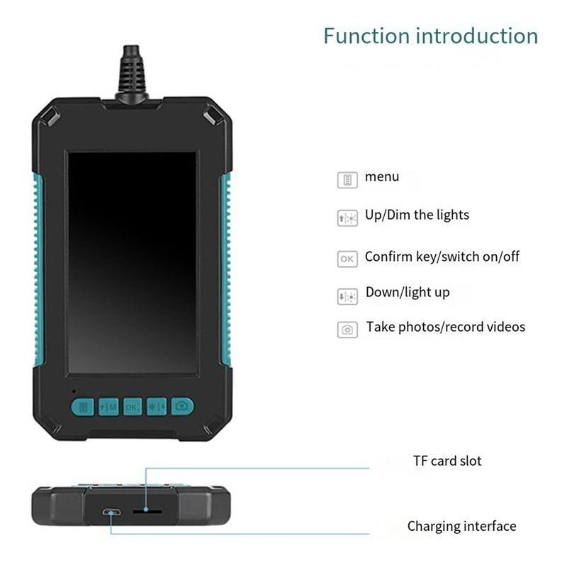 Waterproof Industrial Videoscope with Dual 8mm Lenses Integrated 4 3 Inch Display and 10m Cable for Long Range pection
Waterproof Industrial Videoscope with Dual 8mm Lenses Integrated 4 3 Inch Display and 10m Cable for Long Range pection