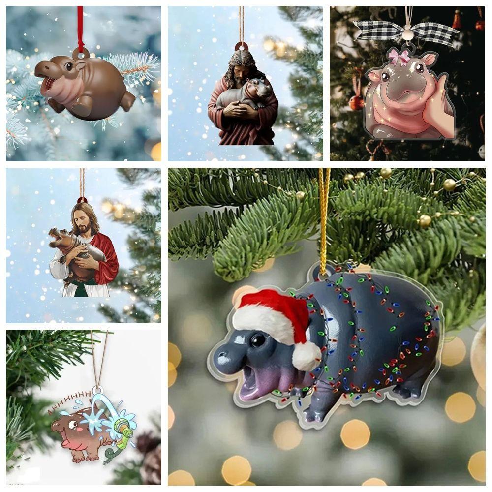 Cartoon Christmas Baby Hippo Ornament Christmas Tree Decorations Christmas Ornament keychain style 2
Cartoon Christmas Baby Hippo Ornament Christmas Tree Decorations Christmas Ornament keychain style 2