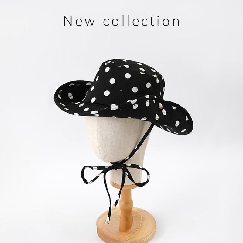 Black Dot Bucket Hats Women Versatile Sweet Lace-up Fisherman s Hat Summer Big Brim Sun Protection UV Protection Sun Hat One Size
Black Dot Bucket Hats Women Versatile Sweet Lace-up Fisherman s Hat Summer Big Brim Sun Protection UV Protection Sun Hat One Size