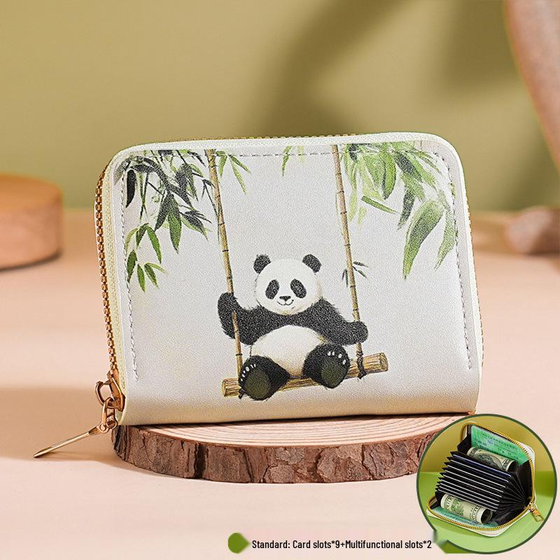 Trendy Panda Minimalist Wallet: Cute Design, Multi-Card Slots, Coin Pocket, Handheld Card Holder. 9+2 Card Slots
Trendy Panda Minimalist Wallet: Cute Design, Multi-Card Slots, Coin Pocket, Handheld Card Holder. 9+2 Card Slots
