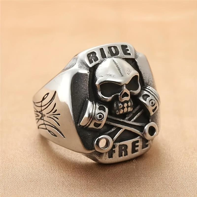 Fashion-Forward Mens Stainless Steel Skull Ring - Intricately Detailed For Daily Wear & Special Occasions - A Statement-Making Gift For Birthday, Anni 7
Fashion-Forward Mens Stainless Steel Skull Ring - Intricately Detailed For Daily Wear & Special Occasions - A Statement-Making Gift For Birthday, Anni 7