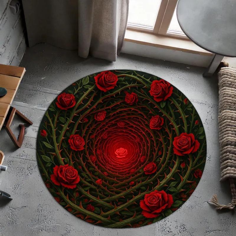 Royal Purple Floral Round Rug - Gold Embroidered Blossom Design Non-Slip Luxury Floor Mat for Elegant Home Decoration Fashion 60cmx60cm
Royal Purple Floral Round Rug - Gold Embroidered Blossom Design Non-Slip Luxury Floor Mat for Elegant Home Decoration Fashion 60cmx60cm