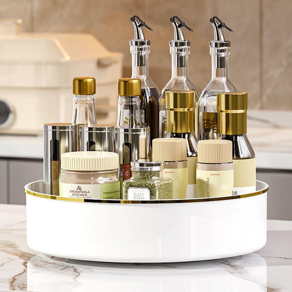 Plastic Seasoning Holder Large Capacity Fruit Storage Tray 360° Rotating Spice Rack Desktop
Plastic Seasoning Holder Large Capacity Fruit Storage Tray 360° Rotating Spice Rack Desktop