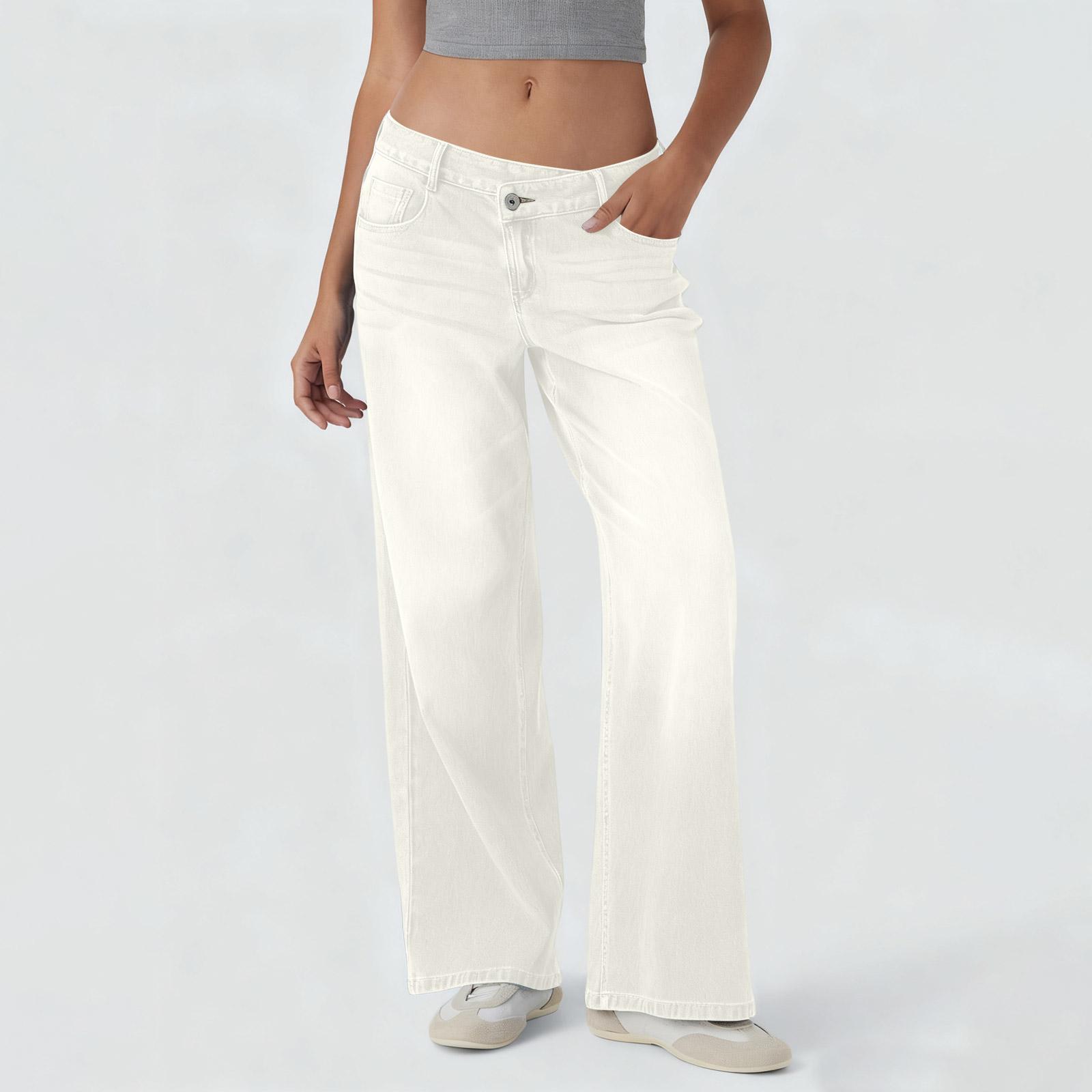 Women s Fashionable, Versatile, Asymmetric, Low-, Loose-Fit, Casual Jeans XL білий
Women s Fashionable, Versatile, Asymmetric, Low-, Loose-Fit, Casual Jeans XL білий