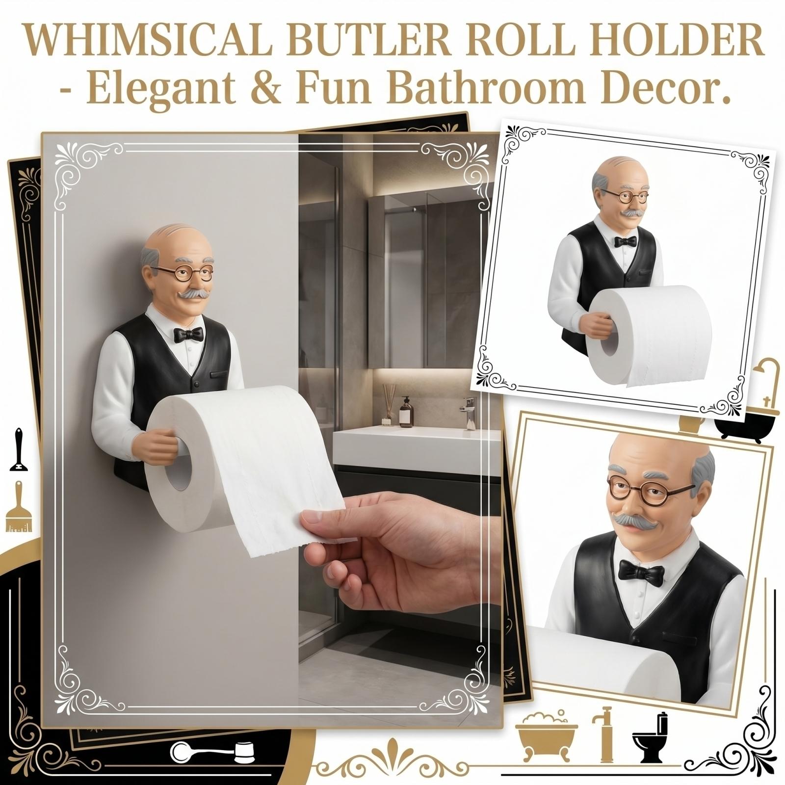 Creative Butler Figurine Toilet Paper Holder Decorative Home Bathroom Accessory Resin Material Functional Design Tabletop Display one size чорний
Creative Butler Figurine Toilet Paper Holder Decorative Home Bathroom Accessory Resin Material Functional Design Tabletop Display one size чорний