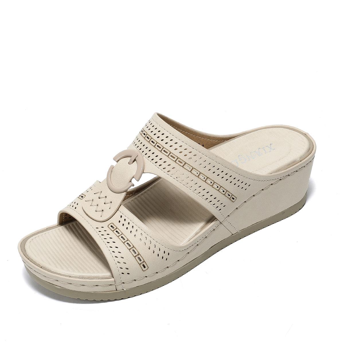 New summer hollow wear-resistant sandals women s car line adhesive wedge heel thick-soled slippers women 36
New summer hollow wear-resistant sandals women s car line adhesive wedge heel thick-soled slippers women 36