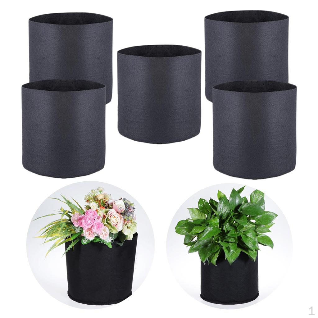 5 Aeration Cloth Pots with Handles Plant Container Bag 1 Gallon
5 Aeration Cloth Pots with Handles Plant Container Bag 1 Gallon