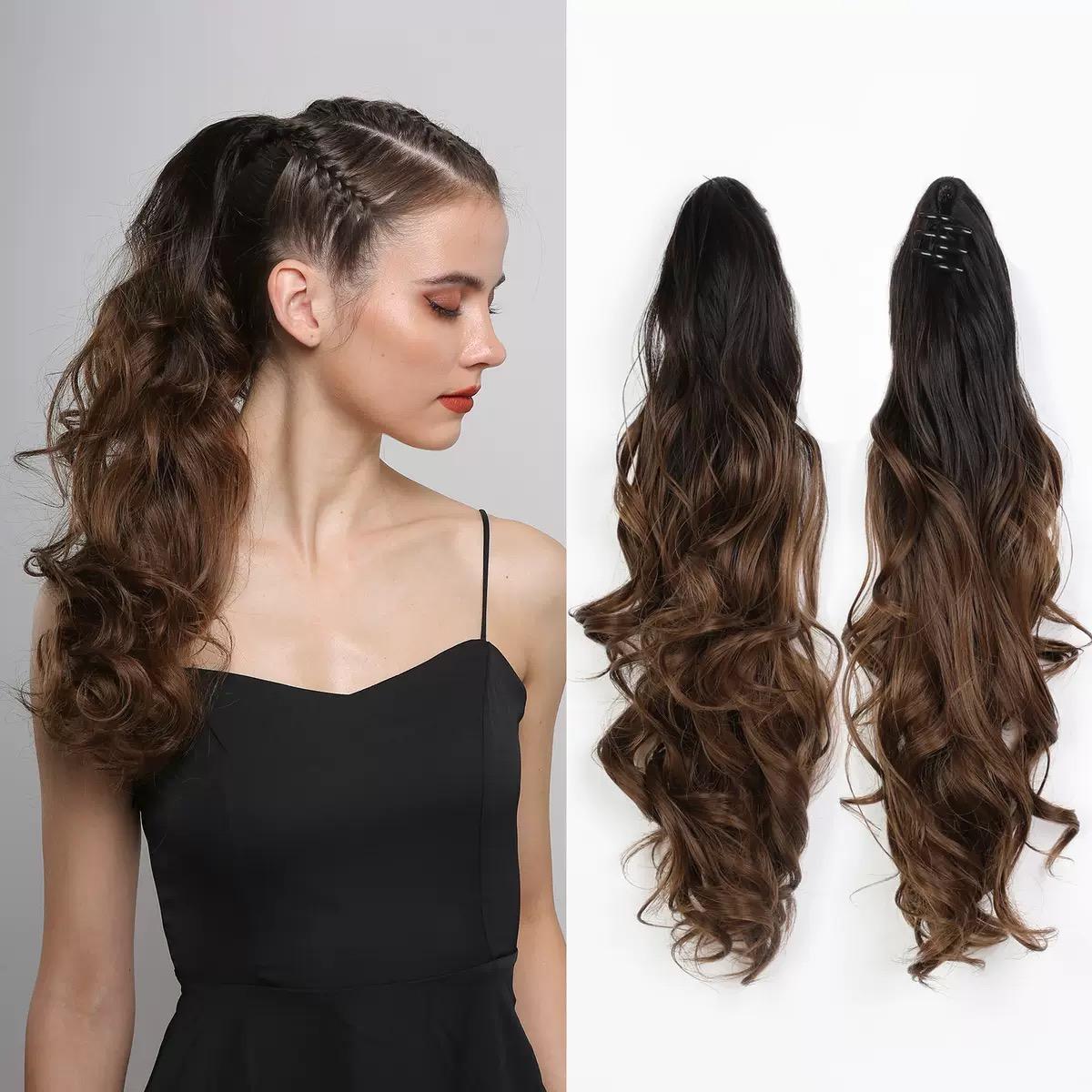 Women s Claw Clip Ponytail Extension, Ombre Brown Wavy Synthetic Hairpiece коричневий
Women s Claw Clip Ponytail Extension, Ombre Brown Wavy Synthetic Hairpiece коричневий