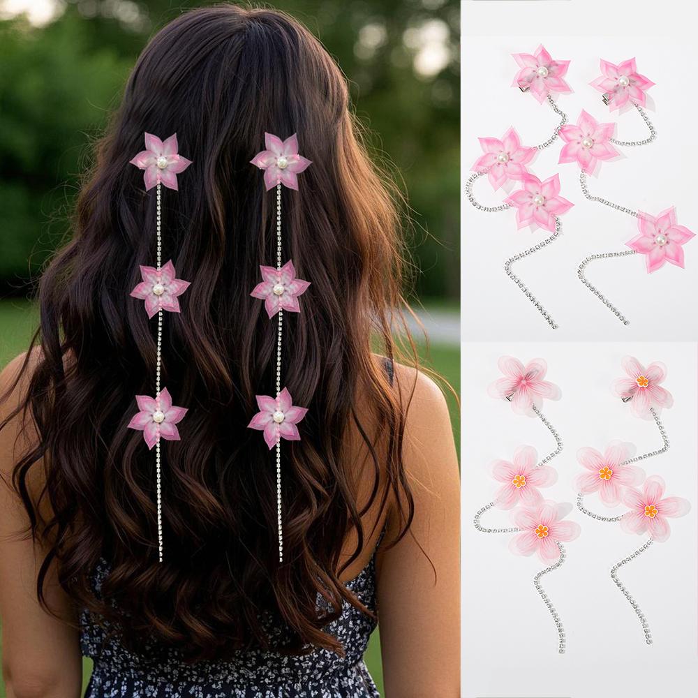 Fashion simulation Flower rhinestone Long Chain Hair Clips Stylish Hair Accessories for Women & Girls Perfect for Daily/Party
Fashion simulation Flower rhinestone Long Chain Hair Clips Stylish Hair Accessories for Women & Girls Perfect for Daily/Party