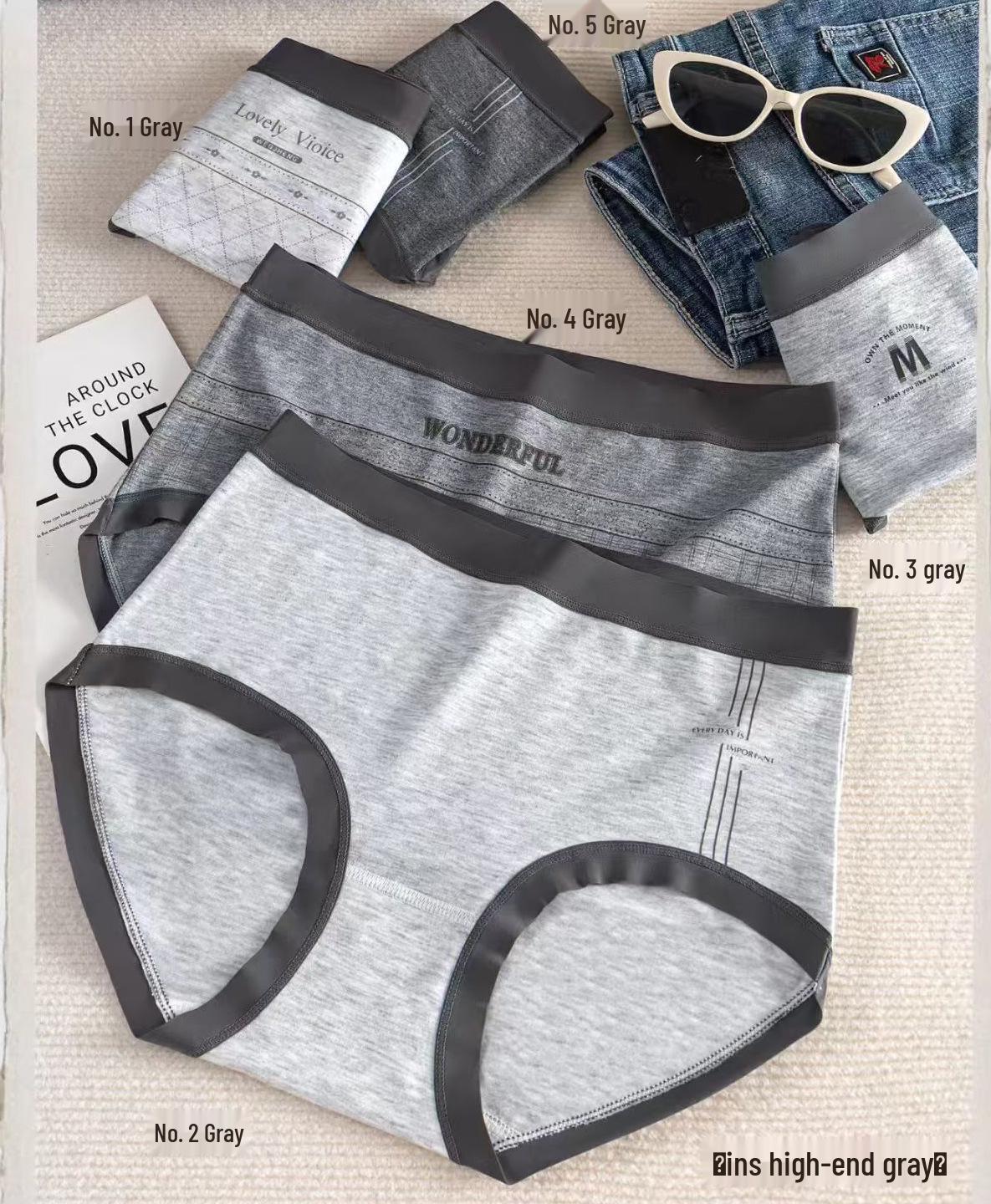 Plus Size Gray Triangle Panties for Women - Contrasting Colors, Sweet Pure Desire Style, Winter. Gray No. 4
Plus Size Gray Triangle Panties for Women - Contrasting Colors, Sweet Pure Desire Style, Winter. Gray No. 4