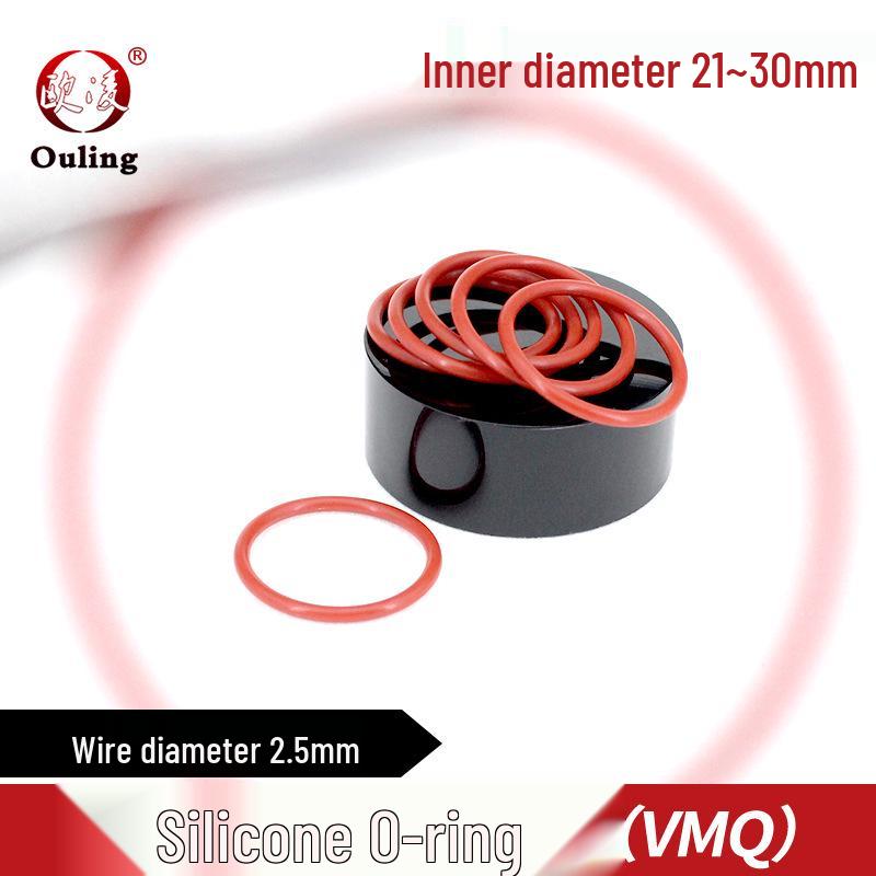 Eco-Friendly Red Silicone O-ring, 21-30mm OD x 2.5mm Thickness 21*2.5mm (5 pcs)
Eco-Friendly Red Silicone O-ring, 21-30mm OD x 2.5mm Thickness 21*2.5mm (5 pcs)