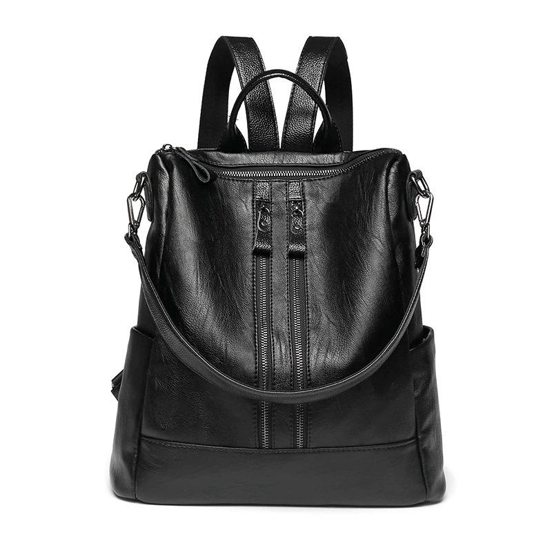 Korean Style Soft Leather Backpack - Large Capacity, Double Zipper, Fashionable & Versatile Women s School Bag 25x14.5x31.5 cm чёрный
Korean Style Soft Leather Backpack - Large Capacity, Double Zipper, Fashionable & Versatile Women s School Bag 25x14.5x31.5 cm чёрный