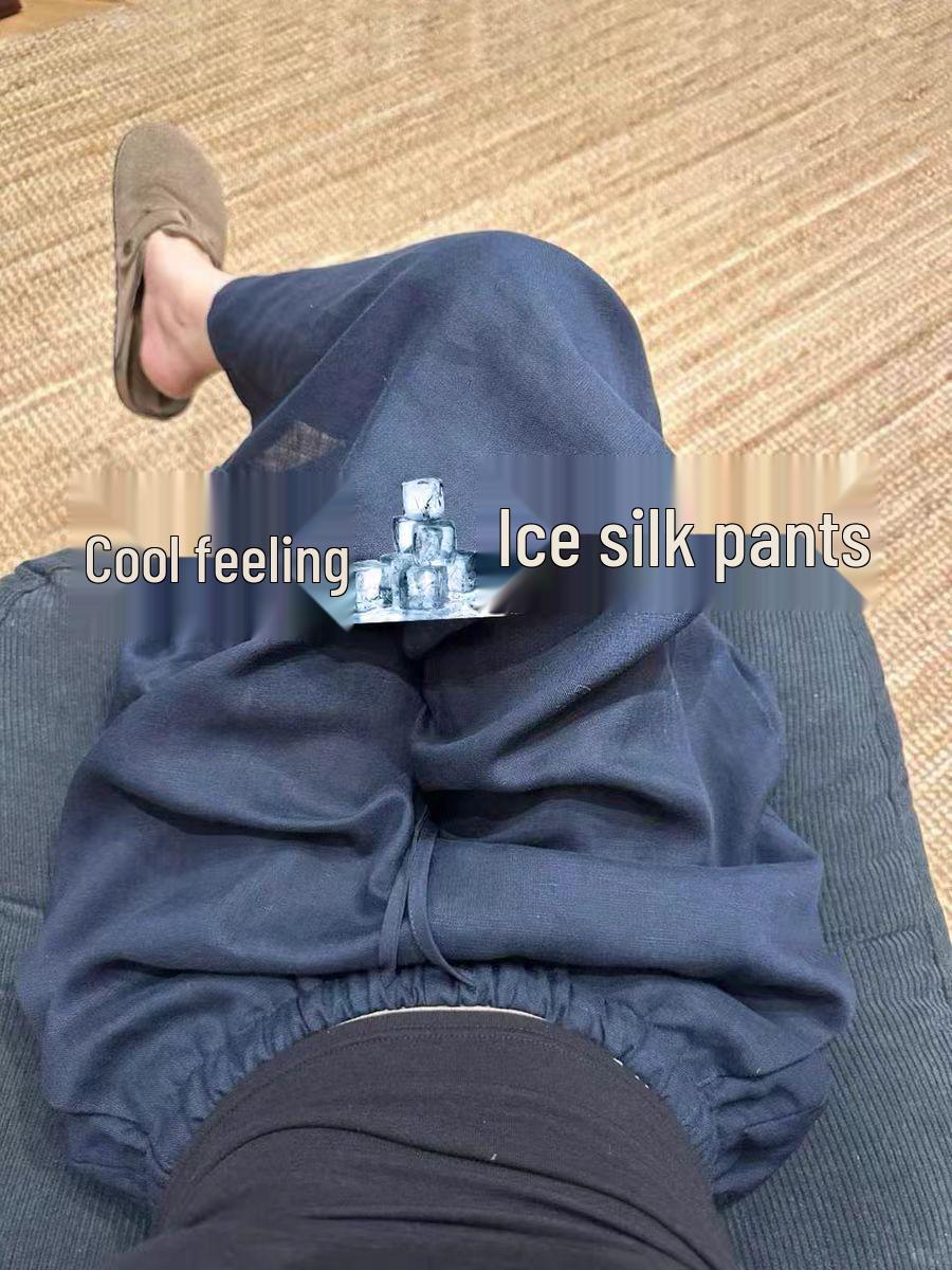 Ice Silk Cotton Linen Wide-Leg Women s Summer Pants - Dark Blue, Sun Protection, Plus Size Large
Ice Silk Cotton Linen Wide-Leg Women s Summer Pants - Dark Blue, Sun Protection, Plus Size Large