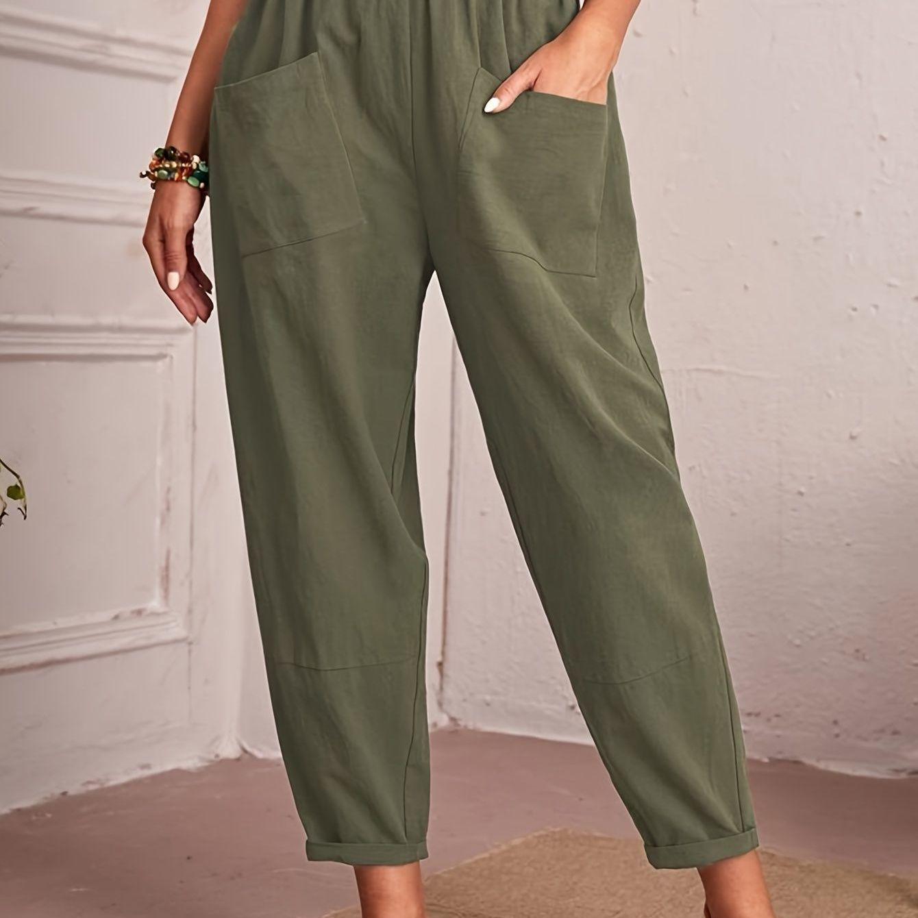 Plus Size Women s Casual Loose Pants with Elastic Waist and Pockets for Spring/Summer. 3XL армія зелений колір
Plus Size Women s Casual Loose Pants with Elastic Waist and Pockets for Spring/Summer. 3XL армія зелений колір