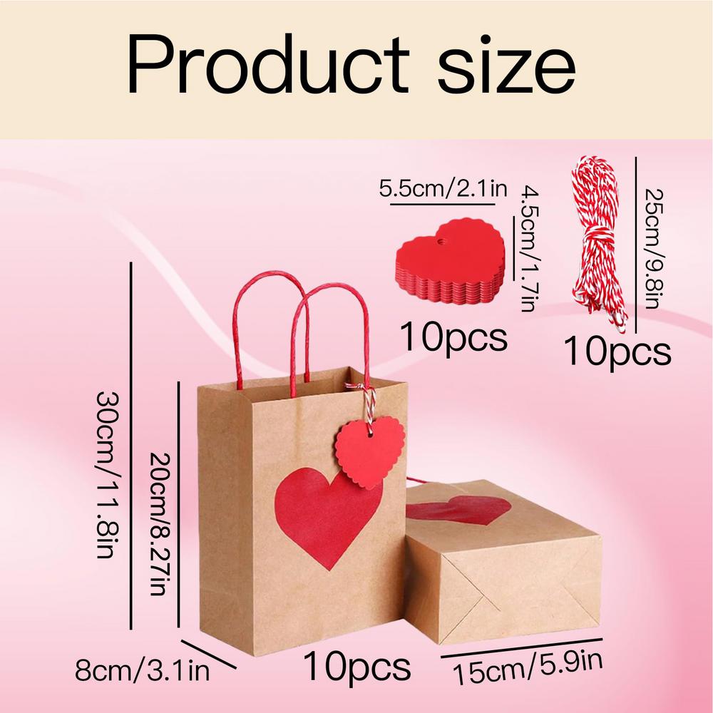 Brown Paper Bags Romantic Reusable With Strings 10 Pieces Packaging Heart Motif Bags For Valentine Wedding Gathering Party other
Brown Paper Bags Romantic Reusable With Strings 10 Pieces Packaging Heart Motif Bags For Valentine Wedding Gathering Party other