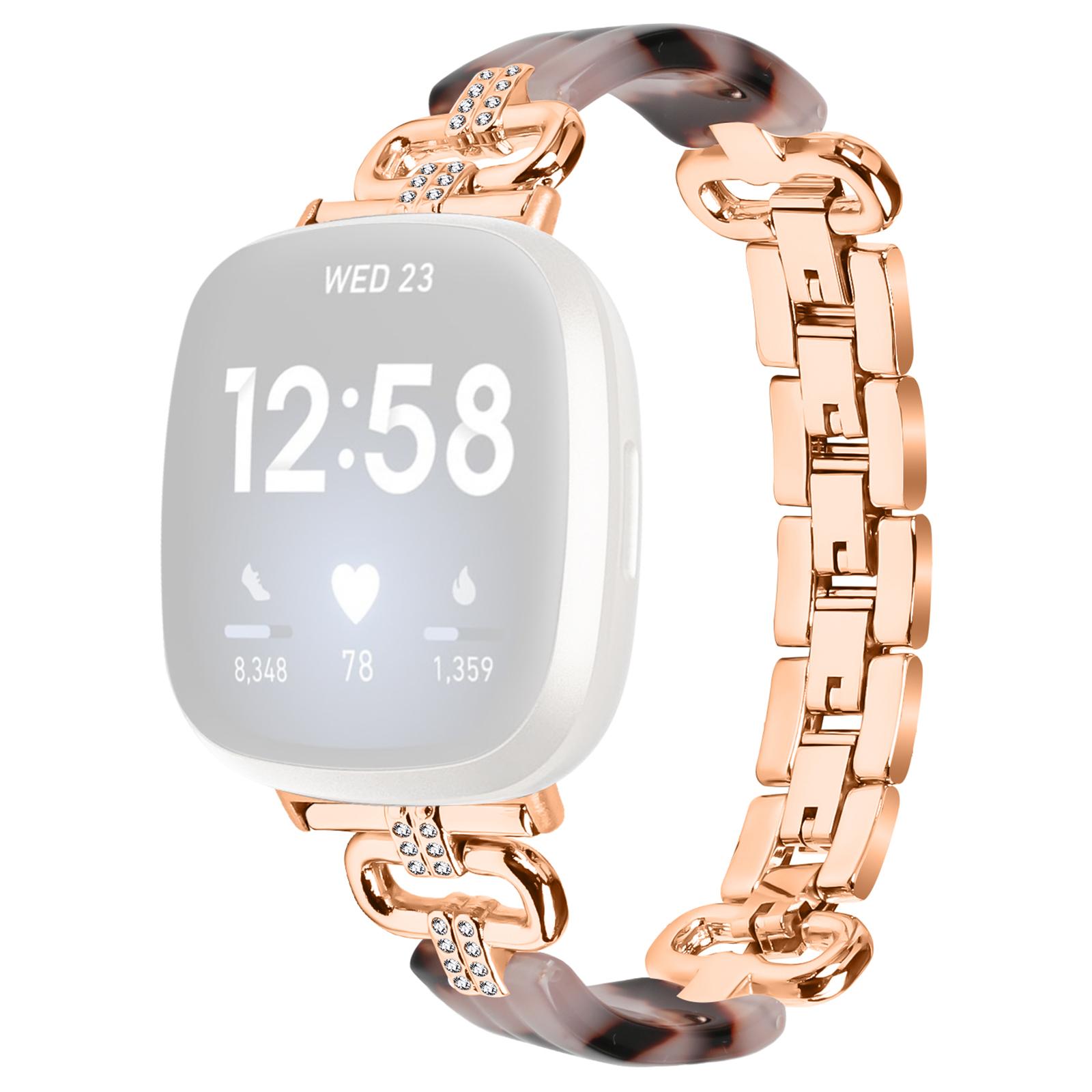 Для смарт-годинника Fitbit Versa 4/Sense 2 Ремінець з смоли та стразів Rose Gold Black
Для смарт-годинника Fitbit Versa 4/Sense 2 Ремінець з смоли та стразів Rose Gold Black