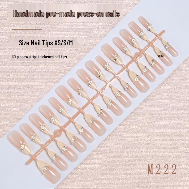 Handmade French Minimalist Nude Flower Nail Stickers - 30 Long Stiletto Press-On Nails for Summer
Handmade French Minimalist Nude Flower Nail Stickers - 30 Long Stiletto Press-On Nails for Summer
